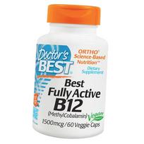 Aktyvus vitaminas B12, Visiškai aktyvus B12 1500, Doctor's Best (36327018) 60vcaps