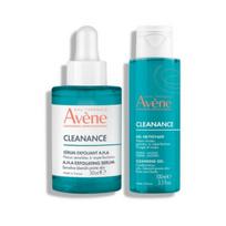 Avène Cleanance A.H.A. Serum (30 mL) + Avène Low‑pH Foam Cleanser (100 mL) — 1 set