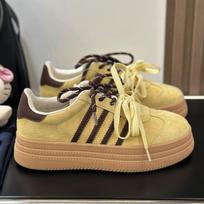 Candy color women's shoes platform leather spring new dopamine platform sports casual shoes board shoes 35 citrinos geltonos spalvos