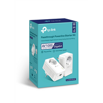 TP-LINK AV1000 Gigabit Passthrough Powerline Starter Kit 10/100/1000Mbit/s Ethernet LAN (RJ-45) ports 1 No Wi-Fi Extra socket