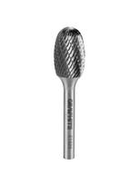 Metalo freza HM, type E (oval), 16 x 25 mm, shank 6 x 45 mm