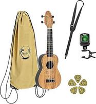 "Ortega Guitars" Soprano ukulelė akustinė - "Keiki K3" serija - su priedais - klevinė, ABS, natūrali (K3-SPM)