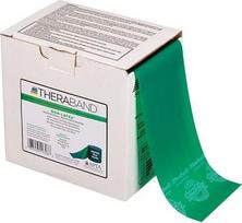 "TheraBand Latex Free Exercise Band Dispenser Pack", terapinės juostos, reabilitacinės juostos, pasipriešinimo elastinės juostos, 45,5 m (50 yd) ir 23 m (25 yd) ritinėliai, žalias
