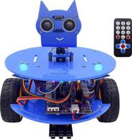 Išmaniųjų automobilių rinkinys (suderinamas su "Arduino IDE"), linijos sekimas, kliūčių vengimas, OLED ekranas, ultragarso jutiklis, belaidis nuotolinio valdymo pultas, "pasidaryk pats" STEM mokomasis robotų automobilių rinkinys (mėlynas)