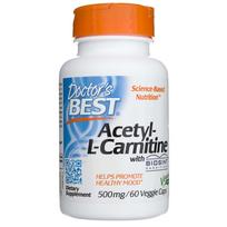 Doctor's Best Acetil-L-karnitinas su Biosint karnitinais 500 mg - 60 Veg kapsulių