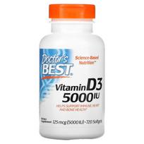 Doctor's Best Vitaminas D3 5000 TV - 720 minkštųjų gelių