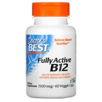 Doctor's Best Visiškai aktyvus vitaminas B12 1500 mcg - 60 Veg kapsulių