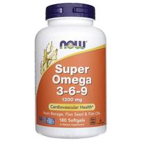 Now Foods Super Omega 3-6-9 1200 mg - 180 minkštųjų gelių