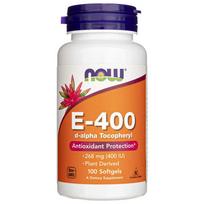 Now Foods Vitaminas E-400 D-alfa tokoferilas - 100 minkštųjų gelių