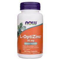 Now Foods L-OptiZinkas 30 mg - 100 kapsulių