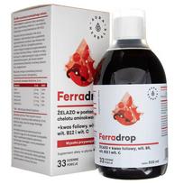 Aura Herbals Ferradrop - skysta geležis + folio rūgštis - 500 ml
