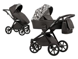 Universalus vežimėlis Lonex Emotion Print XT03 3in1, Black