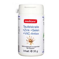 Maisto papildas Medicura Teufelskralle Zink Selen, 60 kapsulių