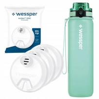 Wessper 0,5 l filtruotas buteliukas vaikams į mokyklą + 3 vandens filtrai