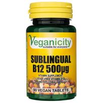 Veganicity Vitaminas B12, Sublingual 500 mcg - 90 tablečių