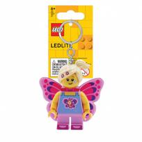 LEGO ICONIC Raktų pakabutis su LED figūrėle – Butterfly Girl