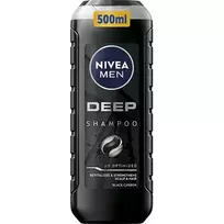 "Nivea Men Deep Shampoo" - Atgaivinantis šampūnas riebiems plaukams ir galvos odai, 500 ml