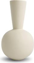 "Cooee Design Trumpet HI-028-29-SH Keraminė vaza su kriaukle kreminės baltos spalvos rankų darbo, matmenys: 17 cm x 17 cm x 30 cm