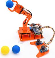 "Adeept" 5-DOF roboto rankos rinkinys "Raspberry Pi 4 B 3 B+ B A+" programuojamas DIY kodavimo STEM edukacinis 5 ašių roboto rankos rinkinys su "Python" kodu ir vadovėliais (PDF) (oranžinė)