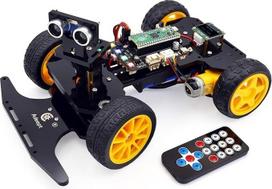 "Adeept" išmaniųjų automobilių rinkinys, skirtas "Raspberry Pi Pico", linijos sekimas, kliūčių vengimas, spalvota šviesa, OLED ekranas, "pasidaryk pats" STEM IR nuotoliniu būdu valdomas mokomasis robotų automobilių rinkinys su vadovėliais
