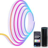 "Aurevita" 10 m RGB IC neoninių LED juostų, "WiFi" LED šviesos diodų juostos sienoms, lauko LED šviesos juostos, programėlės valdymas su "Alexa", sinchroninė muzika su "Playroom" dekoracijomis