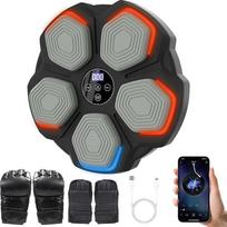 "Domigard" muzikinis bokso aparatas suaugusiesiems, "Bluetooth" išmanusis bokso aparatas su LED šviesa, 4800 mAh baterija ir "Bass Boost", silikoninis smūgių kilimėlis namų sporto salei, muzikinis bokso treniruoklis