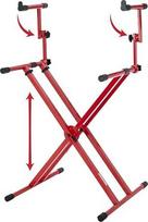 "Gator Frameworks" GFW-KEY-5100XRED "X" stiliaus klaviatūros stovas