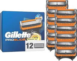 "Gillette Fusion5 Proglide Power" 12 atsarginių peiliukų su 2x slydimo juostelėmis prieš ir po peiliukų ir "EverGlide" tepimo juostele, užtikrinančia neįtikėtiną kruopštumą ir komfortą