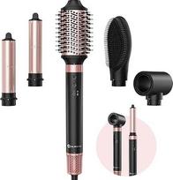 "Slopehill Airstyler 5-in-1" jonų plaukų džiovintuvas 110 000 aps/min, daugiafunkcinis plaukų stiliatorius, automatinė garbanojimo žnyplė, karšto oro šepetys, tiesintuvas, skirtas plaukų formavimui, apimties didinimui, garbanojimui ir tiesinimui (juodas)