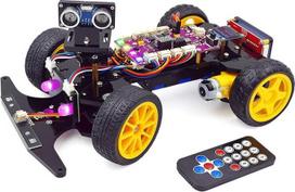 Adeept Smart Car Kit (Compatible with Arduino IDE), Line Tracking, Obstacle Avoidance, OLED Display, Ultrasonic Sensor, IR Wireless Remote Control, DIY STEM Educational Robot Car Kit