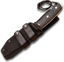 Joker Nomad CM125-K išgyvenimo peilis Juodas Micarta Canvas rankena 5" ašmenys Juodas Kydex dėklas Įrankis žvejybai, medžioklei, stovyklavimui ir žygiams