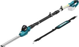 KIESBOHR CSL401 Akumuliatorinės teleskopinės gyvatvorių žirklės, suderinamos su "Makita" 18 V akumuliatoriais, pjovimo plotis 41 cm, atstumas tarp dyglių 16 mm, aukštis iki 262 cm, 11 krypčių kampu reguliuojama pjovimo galvutė (be
