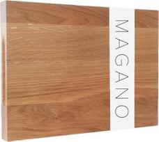 MAGANO ąžuolinė pjaustymo lenta, 36 x 26 x 3 cm, pagaminta Vokietijoje, aukštos kokybės ir ilgaamžė virtuvės lenta, dizainas ir tvirtas apdirbimas profesionalams ir mėgėjams virėjams, ąžuolinė medinė lenta daržovėms ir mėsai