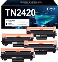 TN2420 Suderinamas su Brother MFC-L2710DW toneriu TN-2420 TN 2420 TN2420 Juodas MFC-L2710DN MFC L2710DW MFC L2710DN HL-L2350DW HL-L2375DW DCP-L2530DW, 4 juodos spalvos
