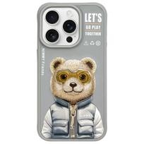 Nimmy iPhone 15 Pro Max 6.7" gray/grey Cool AND Cute 2.0 Bear case