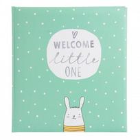 Albumas GOLDBUCH 15 181 Welcome little one mint 30x31/60psl | balti lapai | kampučiai/lipdukai | knyginio rišimo pažeista pakuotė