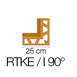 Vidinis kampas BARA-RTKE/I 90° profiliuočiui BARA-RTKE