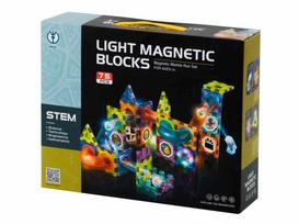 Šviečiantis magnetinis konstruktorius 75vnt