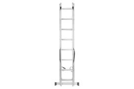 Dviejų sekcijų kopėčios, FORCEKRAFT, FK-BL-E212, 2x12 laiptelių, max apkrova 150 kg, aliuminis, 3.36 m darbo aukštis