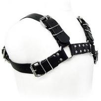 LEATHER BODY - Juoda vyrų petneša