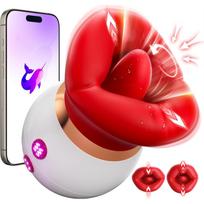 3-in-1 Appli Dual Vibratorius su 360° Sukančia Liežuvio Simuliacija ir APP Valdymu