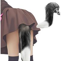 Fuchsschwanz Analplug iš plieno su žaismingu kailiu – erotinis cosplay aksesuaras