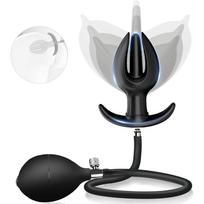 Įkvepiantis pripučiamas analinis kaištis - silikoninis buttplug žaidimams