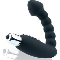 Juodas Prostatą Stimuliuojantis Analinis Vibratorius Vyrams – 22 cm su Vibracijos Režimais