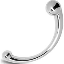 Nerūdijančio plieno dvigubas dildo – 20 cm ilgio, 2.4–3.9 cm diametro