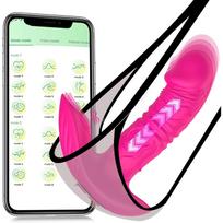 Nešiojamas teleskopinis vibratorius su APP nuotoliniu valdymu ir 9 vibracijos režimais