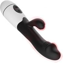 Rabbit Vibratorius 19 cm silikoninis su 30 vibracijos režimų moterims