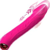 Realistiškas 2-in-1 stimuliatorius su vibracija ir stūmoklio funkcija moterims