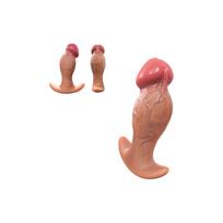 Realistiškas didelis gumburo formos dildo iš silikono su inkaru ir ančiu
