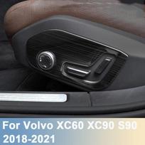 „Volvo XC60 XC90 S90 2018 ABS“ automobilio sėdynės reguliavimo jungiklio rankenėlės skydelio apdailos dangteliai, vidaus formavimo priedai A Black